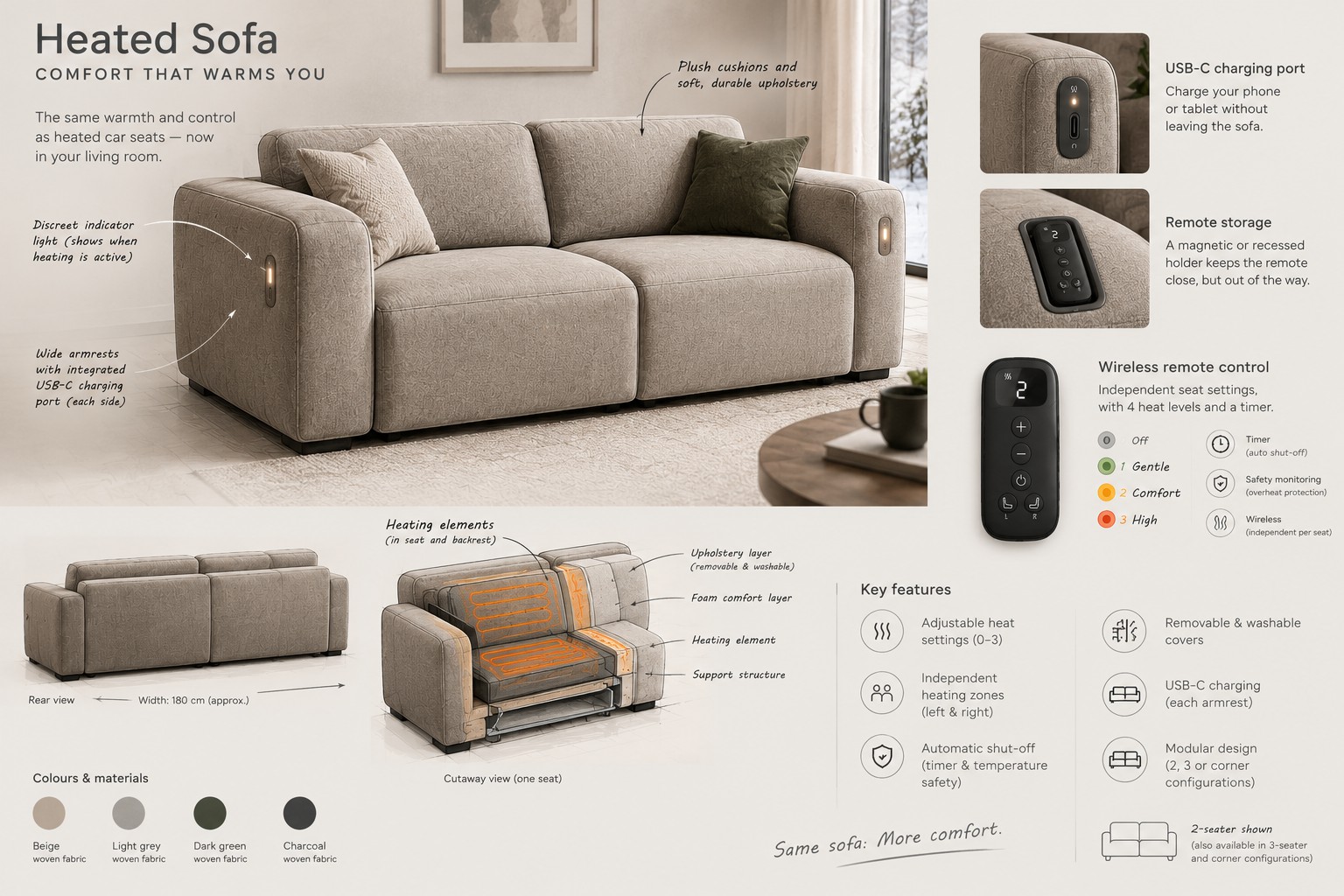 heated sofa warm furniture