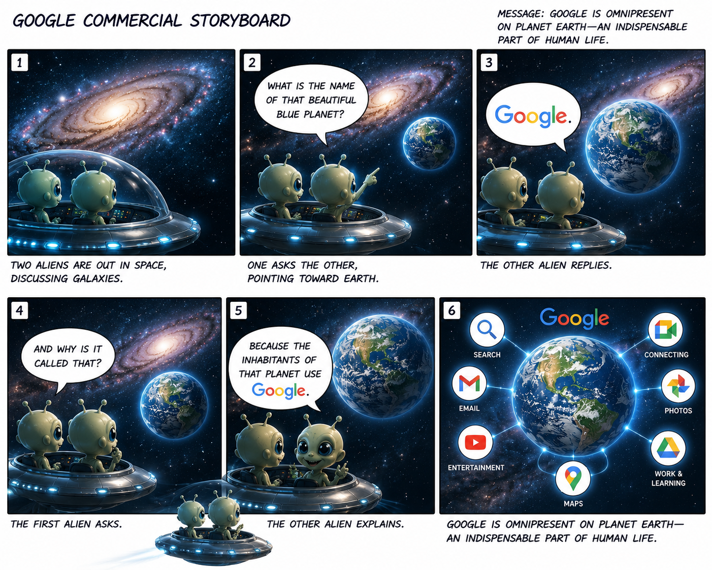 Google advertising campaign aliens